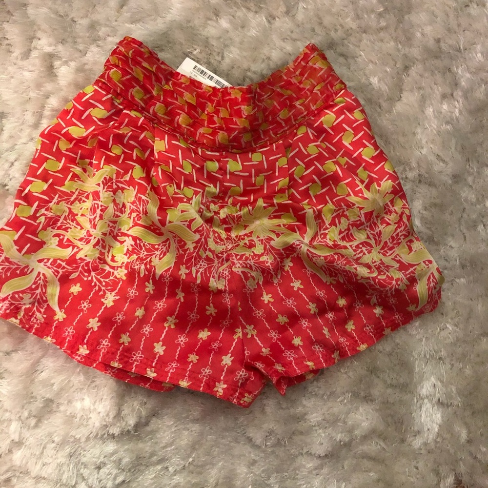 Poupette st Barth shorts Sz 2 100% silk NWT